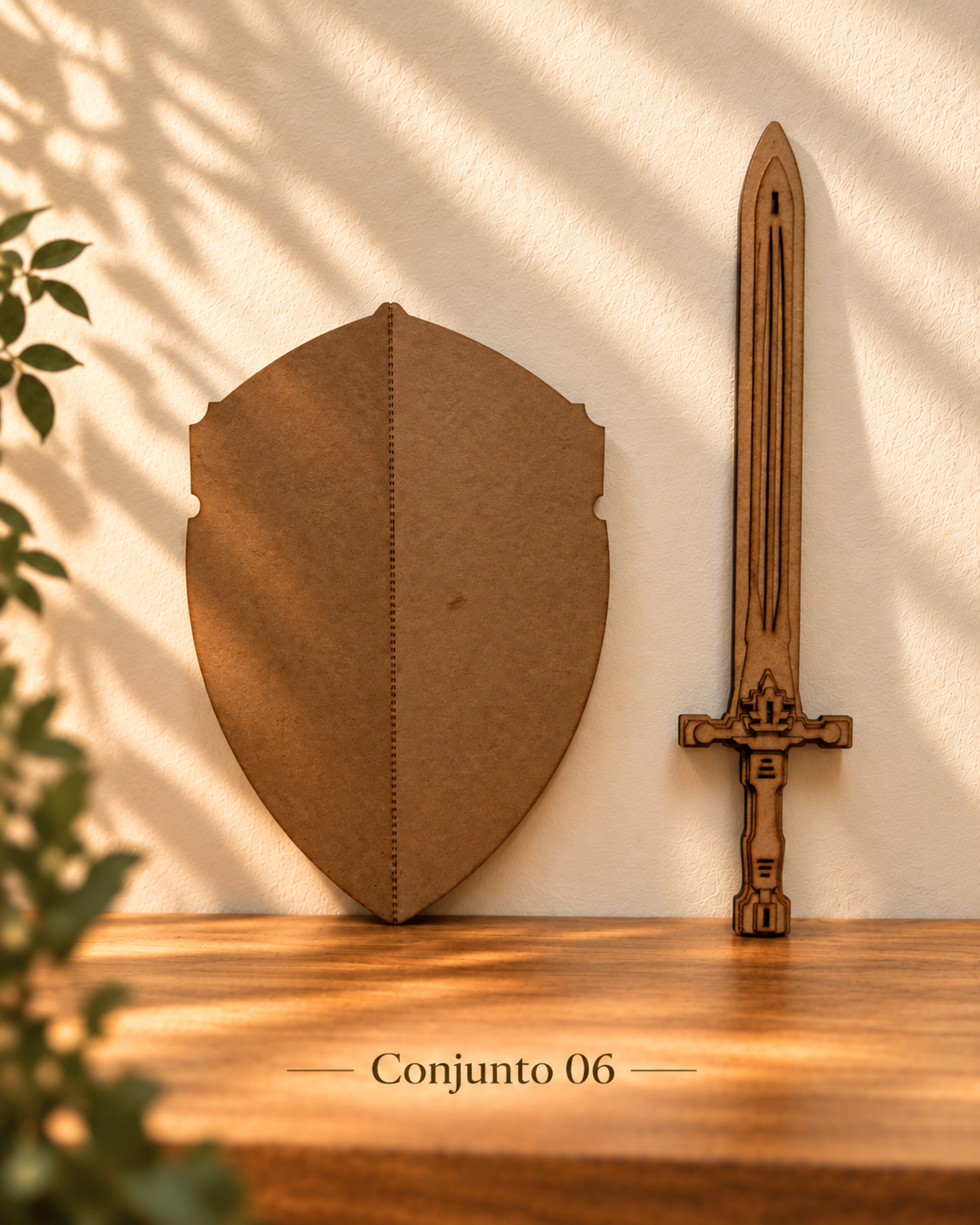 Conjunto 06 - Espada e Escudo