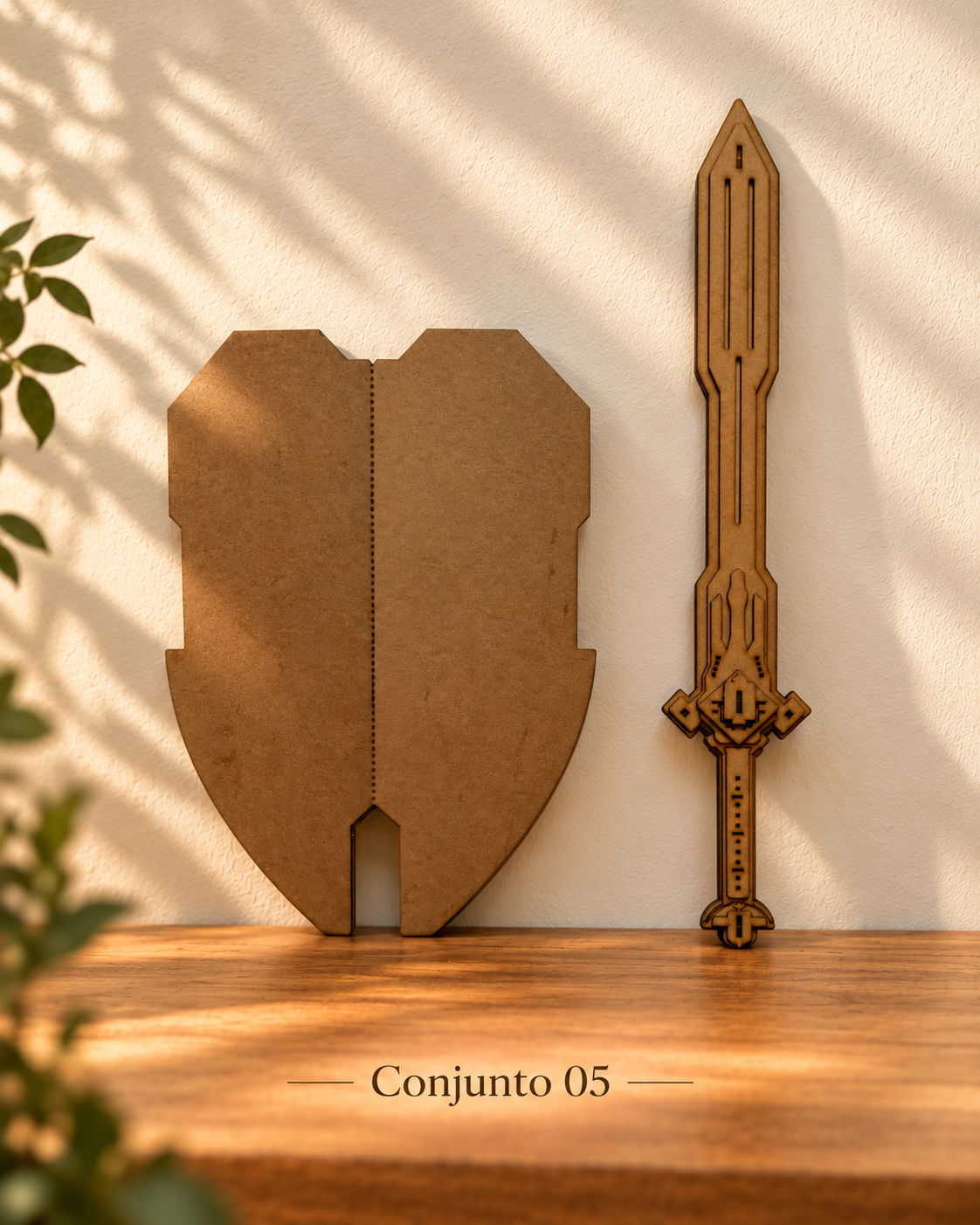 Conjunto 05 - Espada e Escudo