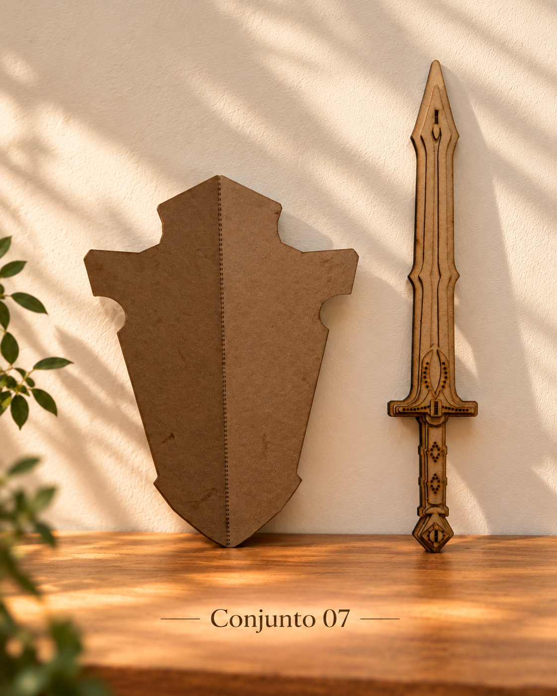 Conjunto 07 - Espada e Escudo